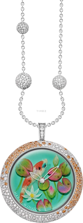 Harry Winston,High Jewelry Timepieces 38mm,38mm,White Gold,Green,Quartz,In-house Caliber,Round,HJTQHM38WW002