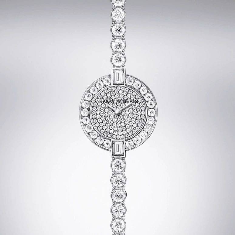 Harry Winston,High Jewelry Timepieces 23.5mm,23.5mm,Platinum,Quartz,In-house Caliber,Closed,HJTQHM23PP001
