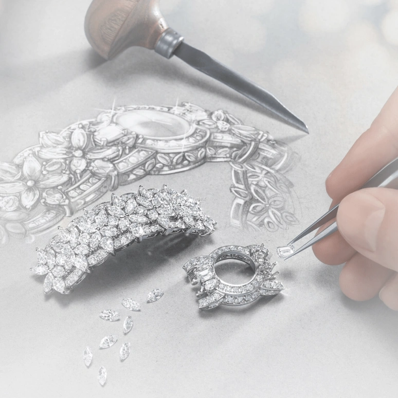 Harry Winston,High Jewelry Timepieces 19mm,19mm,Platinum,Silver,Quartz,Round,HJTQHM19PP001