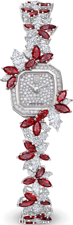 Harry Winston,High Jewelry Timepieces 17.50x17.50mm,17.50x17.50mm,Platinum,Silver,Quartz,In-house Caliber,Square,HJTQHM18PP019