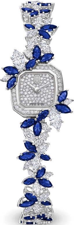 Harry Winston,High Jewelry Timepieces 17.50x17.50mm,17.50x17.50mm,Platinum,Silver,Quartz,In-house Caliber,Square,HJTQHM18PP021