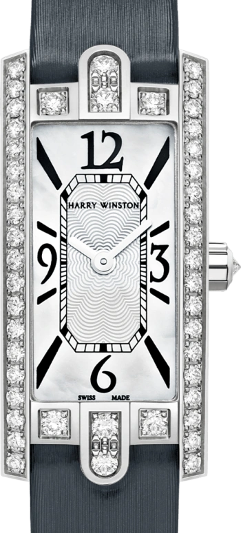 Harry Winston,The Avenue 15.6x32.3mm,15.6x32.3mm,Gold,White Gold,White,Quartz,In-house Caliber,Mother of Pearl,AVCQHM16WW024