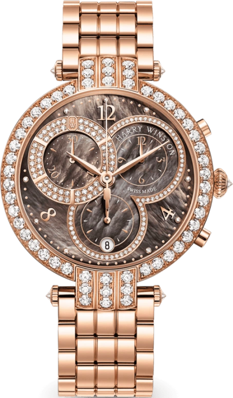 Harry Winston,The Premier 40mm,40mm,Rose Gold,Gold,Quartz,In-house Caliber,Mother of Pearl,PRNQCH40RR004