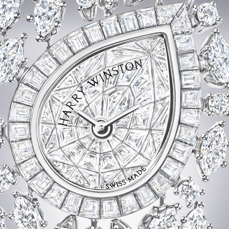 Harry Winston,High Jewelry Timepieces 21.4x24.9mm,21.4x24.9mm,Platinum,Quartz,In-house Caliber,Closed,HJTQHM21PP001