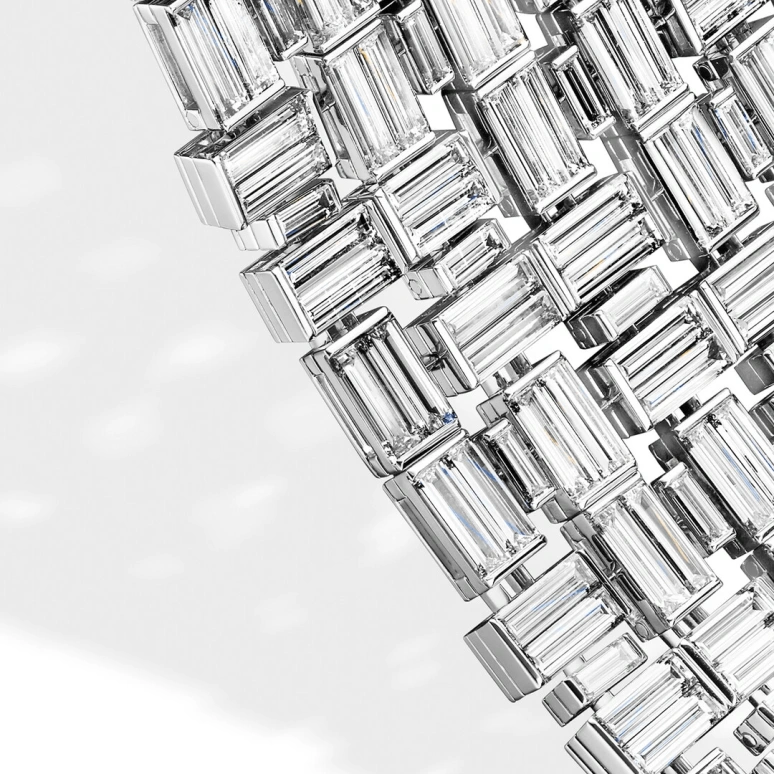 Harry Winston,High Jewelry Timepieces 15.4x24.7mm,15.4x24.7mm,Platinum,Quartz,In-house Caliber,Closed,HJTQHM15PP001