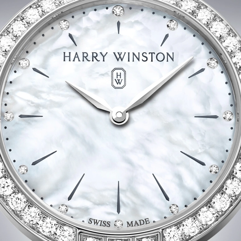 Harry Winston,The Premier 36mm,36mm,Gold,White Gold,White,Quartz,In-house Caliber,Mother of Pearl,PRNQHM36WW016