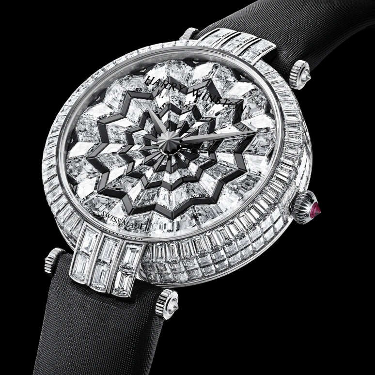 Harry Winston,High Jewelry Timepieces 36.4mm,36.4mm,Gold,White Gold,Automatic,In-house Caliber,Open,PRNAHM36WW006