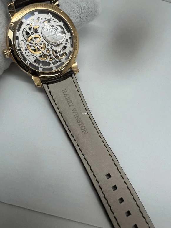 Harry Winston,Midnight 42mm,42mm,Rose Gold,Silver,Skeleton,Automatic,Sapphire,Crystal Glass,Round,MIDAHM42RR001