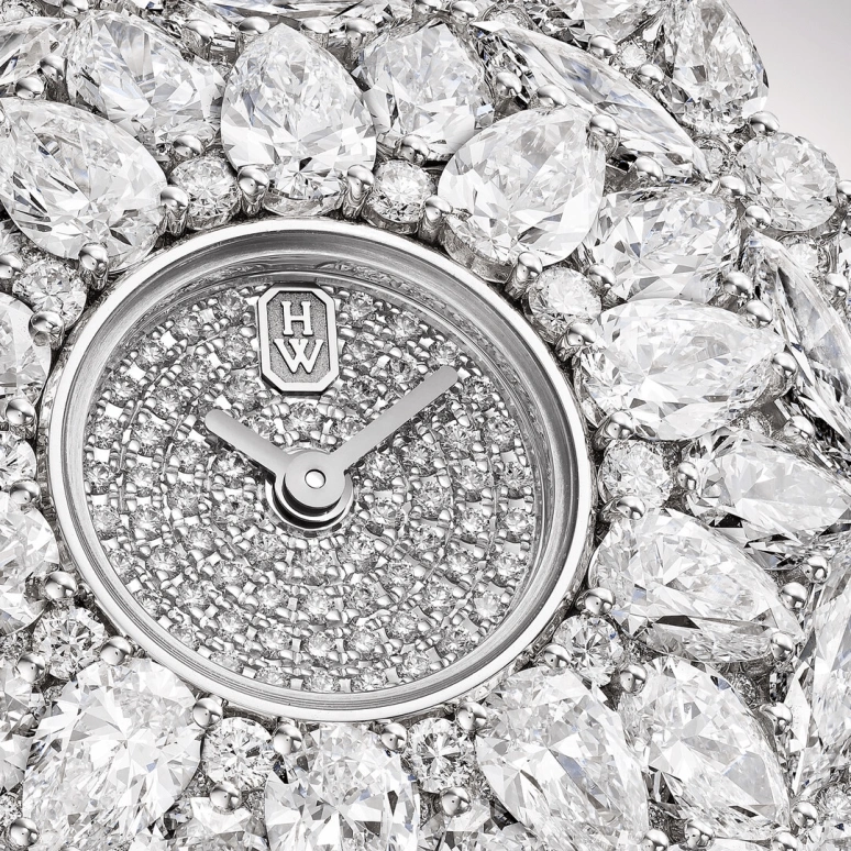 Harry Winston,High Jewelry Timepieces 36mm,36mm,Platinum,Quartz,In-house Caliber,Closed,HJTQHM36PP001