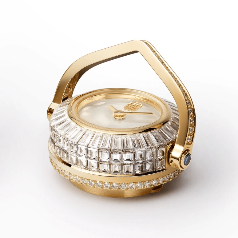 Harry Winston,High Jewelry Timepieces 18.75mm,18.75mm,Yellow Gold,Gold,White,Quartz,In-house Caliber,Mother of Pearl,HJTQHM00YY001
