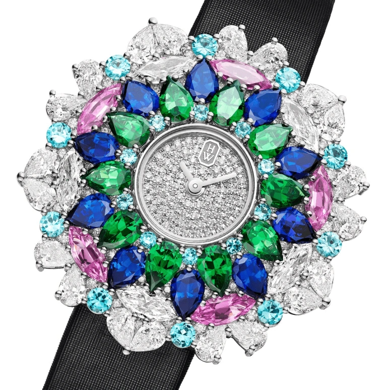 Harry Winston,High Jewelry Timepieces 36mm,36mm,Platinum,Quartz,In-house Caliber,Closed,HJTQHM36PP002