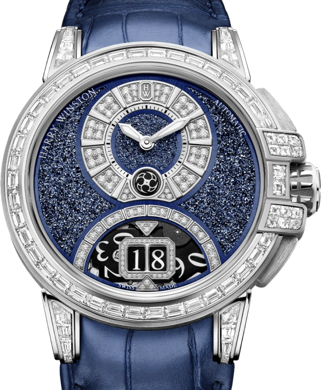 Harry Winston,The Ocean 42.2mm,42.2mm,Gold,White Gold,Automatic,In-house Caliber,Open,OCEABD42WW003