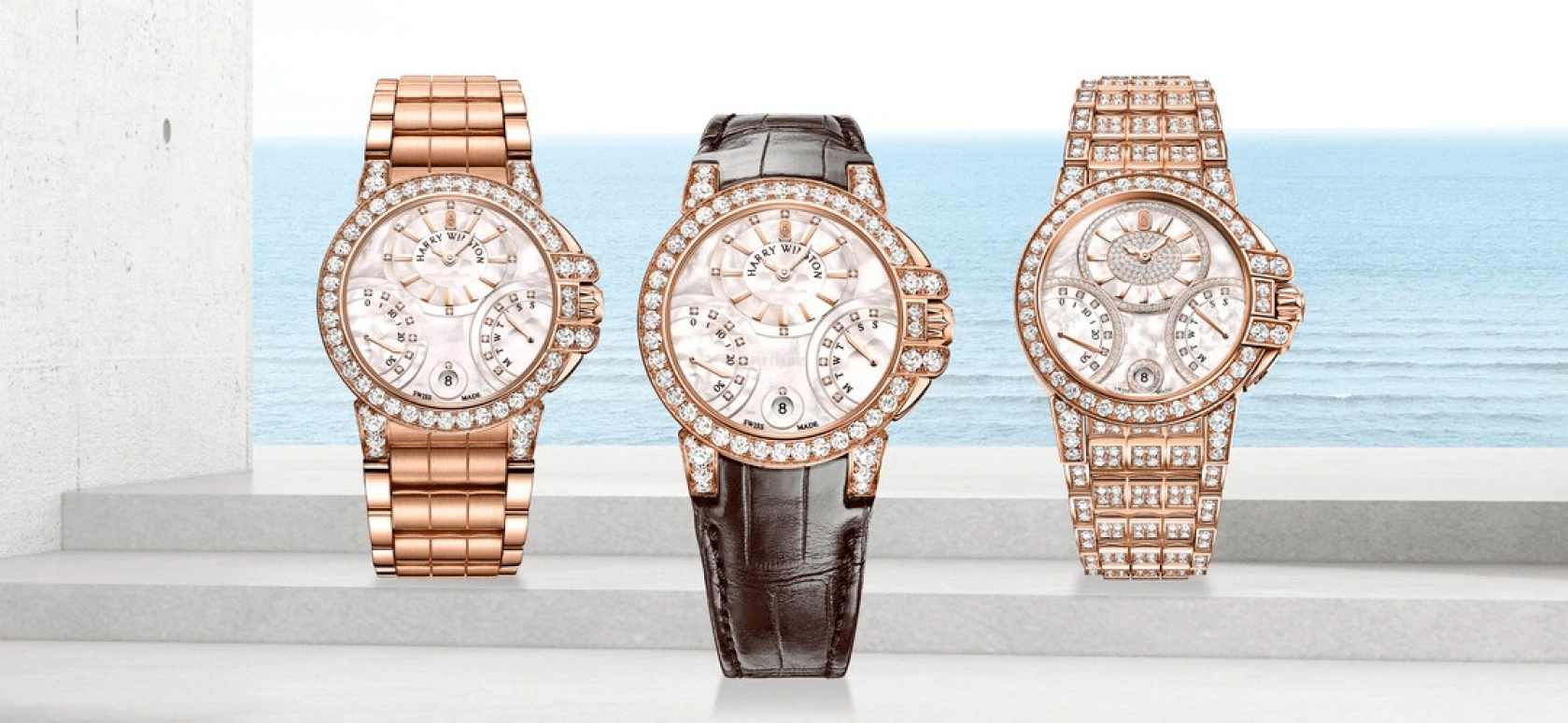 Harry Winston,The Ocean 36mm,36mm,Rose Gold,Gold,Pink,Automatic,In-house Caliber,Mother of Pearl,OCEABI36RR030