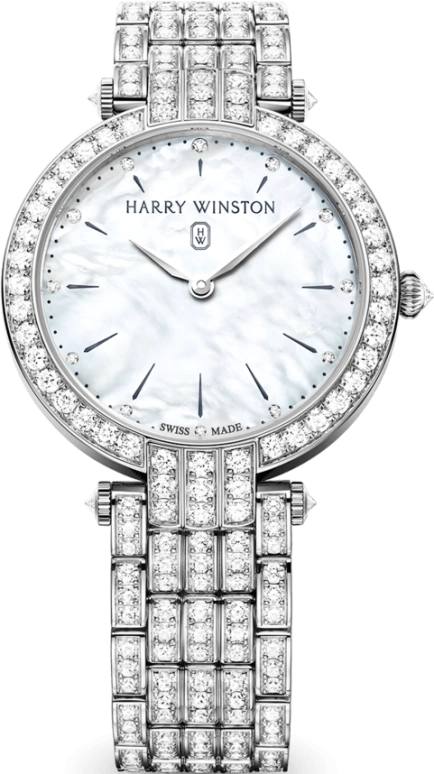 Harry Winston,The Premier 36mm,36mm,Gold,White Gold,White,Quartz,In-house Caliber,Mother of Pearl,PRNQHM36WW018