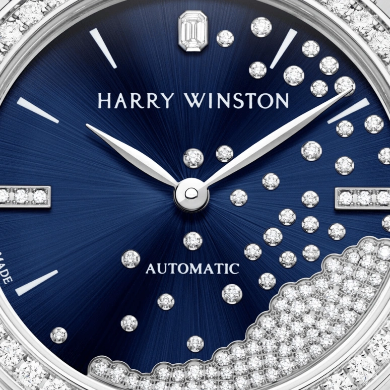 Harry Winston,Midnight 29mm,29mm,Gold,White Gold,Automatic,In-house Caliber,Open,MIDAHM29WW004