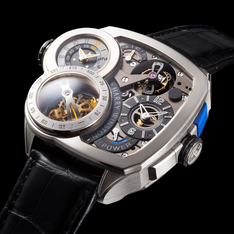 Harry Winston,Histoire de Tourbillon & Opus 55x49mm,55x49mm,Gold,White Gold,Handwound,In-house Caliber,Open,HCOMTT55WW001