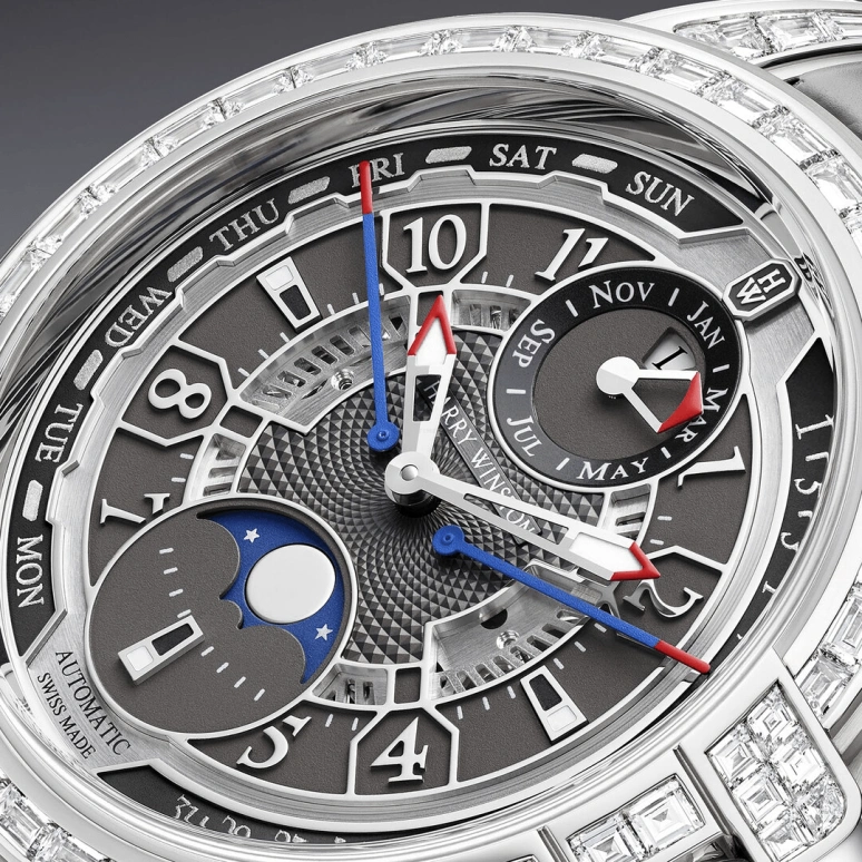 Harry Winston,The Ocean 42.2mm,42.2mm,Gold,White Gold,Automatic,In-house Caliber,Open,OCEAPC42WW002