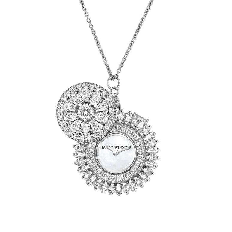 Harry Winston,High Jewelry Timepieces 27mm,27mm,Gold,White Gold,White,Quartz,In-house Caliber,Mother of Pearl,HJTQHM27WW001