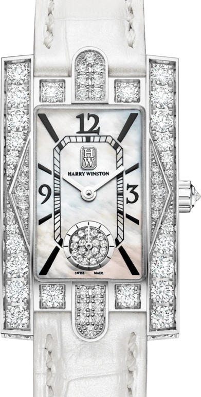 Harry Winston,The Avenue 21.4x36.1mm,21.4x36.1mm,Gold,White Gold,White,Quartz,In-house Caliber,Mother of Pearl,AVEQHM21WW231