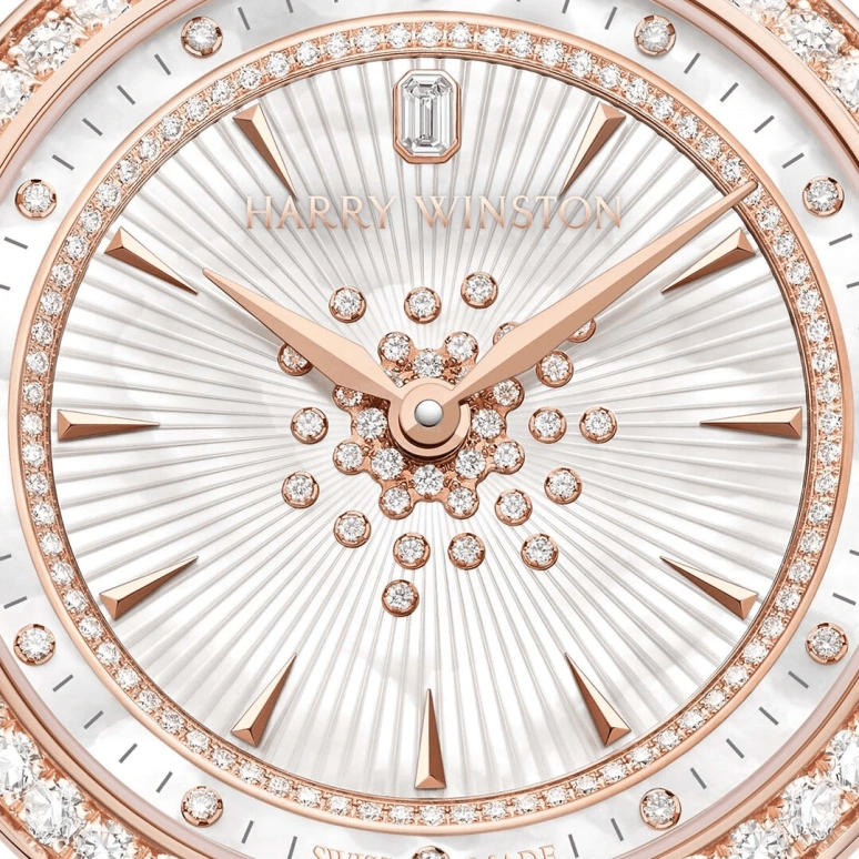 Harry Winston,The Premier 31mm,31mm,Rose Gold,Gold,White,Automatic,In-house Caliber,Mother of Pearl,PRNAHM31RR006