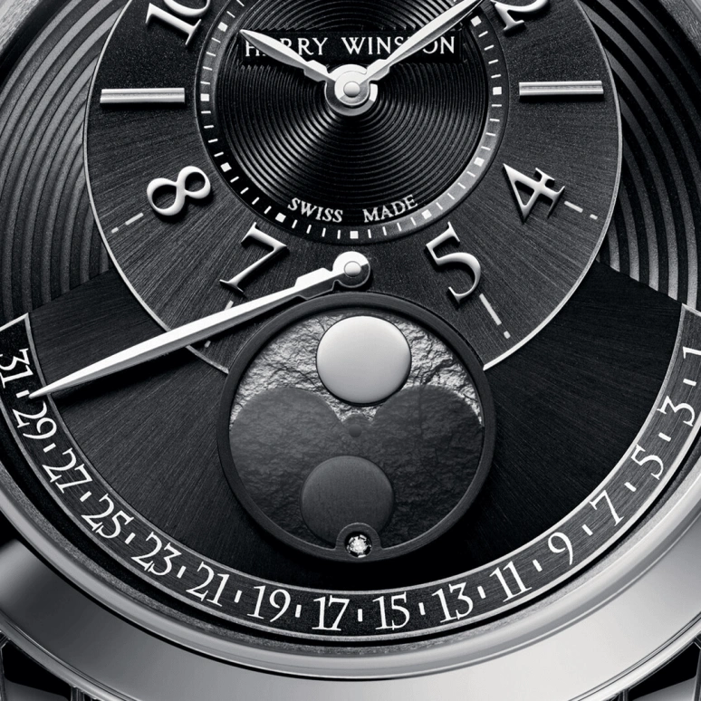 Harry Winston,Midnight 42.5mm,42.5mm,Gold,White Gold,Automatic,In-house Caliber,Open,MIDAMP42WW002