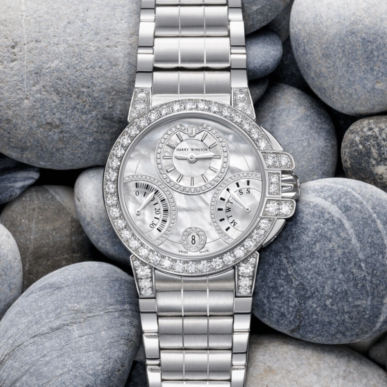 Harry Winston,The Ocean 36mm,36mm,Gold,White Gold,White,Automatic,In-house Caliber,Mother of Pearl,OCEABI36WW062