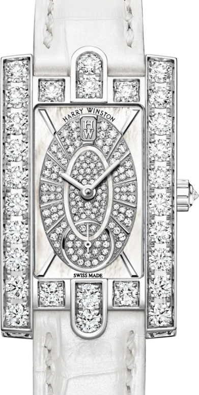 Harry Winston,The Avenue 21.4x36.1mm,21.4x36.1mm,Gold,White Gold,White,Quartz,In-house Caliber,Mother of Pearl,AVEQHM21WW241