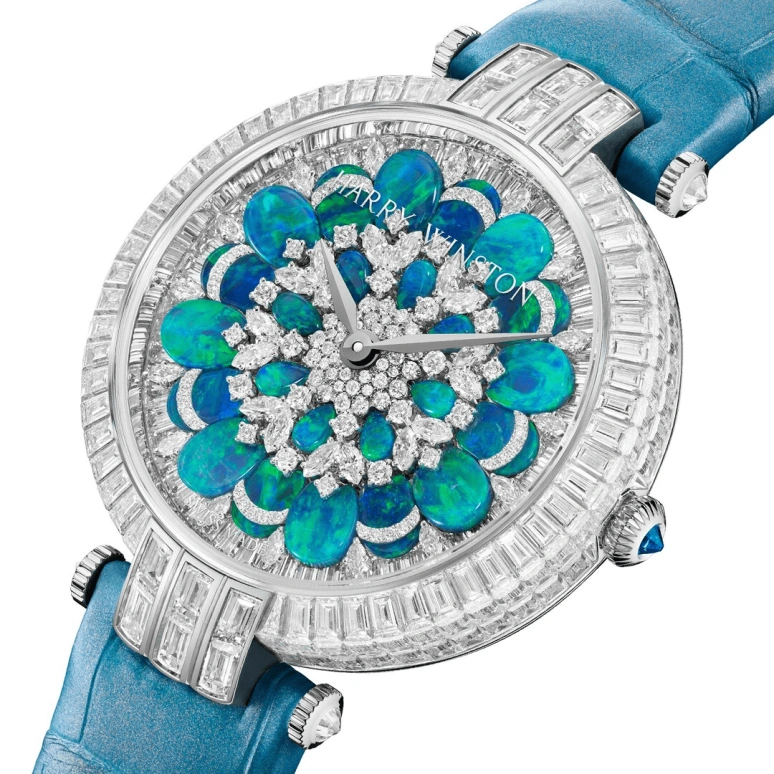 Harry Winston,High Jewelry Timepieces 36.4mm,36.4mm,Gold,White Gold,Automatic,In-house Caliber,Opal,PRNAHM36WW029