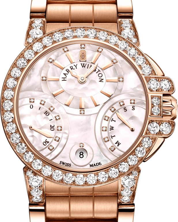 Harry Winston,The Ocean 36mm,36mm,Rose Gold,Gold,Pink,Automatic,In-house Caliber,Mother of Pearl,OCEABI36RR031