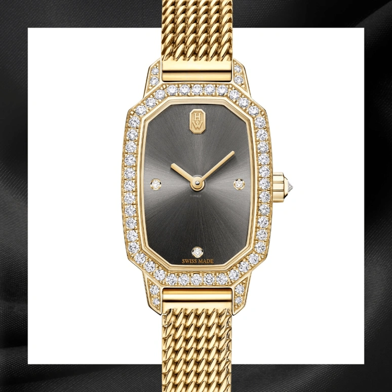 Harry Winston,Emerald 17.7x24mm,17.7x24mm,Yellow Gold,Gold,Quartz,In-house Caliber,Closed,EMEQHM18YY001