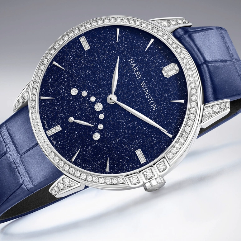 Harry Winston,Midnight 39mm,39mm,Gold,White Gold,Automatic,In-house Caliber,Open,MIDARS39WW001