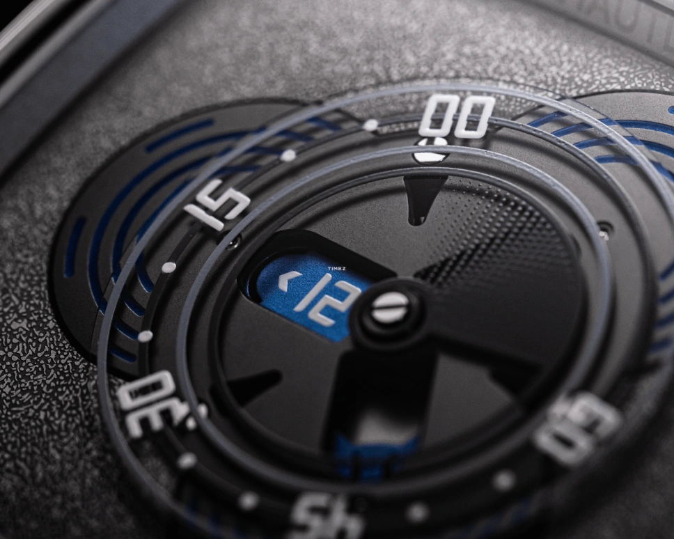 Hautlence,Vagabonde 43x50.80mm,43x50.80mm,Stainless Steel,Silver,Black,Automatic,Jumping Hours,跳分,AD30,AD30-ST00-4