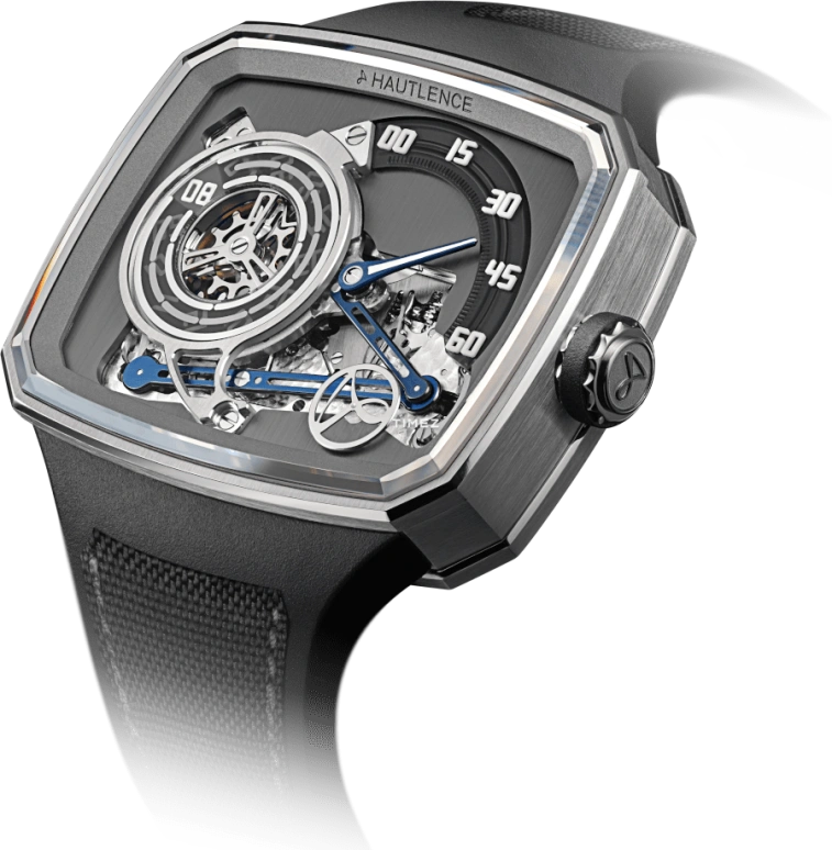 Hautlence,HLXX 37x45mm,37x45mm,Titanium,Skeleton,Grey,Handwound,Jumping Hours,跳分,CA20,CA20-TI00