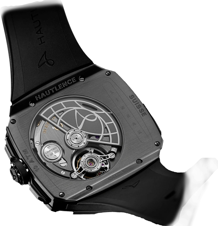 Hautlence,Linear 43x50.80mm,43x50.80mm,Stainless Steel,Grey,Automatic,Tourbillon,Jumping Hours,AD50,AD50-ST01