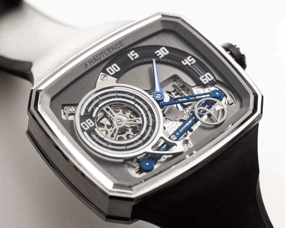 Hautlence,HLXX 37x45mm,37x45mm,Titanium,Skeleton,Grey,Handwound,Jumping Hours,跳分,CA20,CA20-TI00