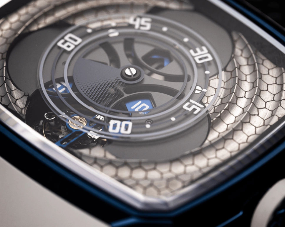Hautlence,Vagabonde 43x50.80mm,43x50.80mm,Stainless Steel,Silver,Black,Automatic,Jumping Hours,跳分,AD30,AD30-ST00-3