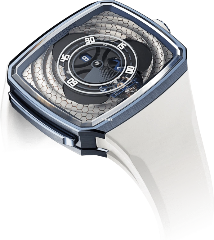 Hautlence,Vagabonde 43x50.80mm,43x50.80mm,Stainless Steel,Silver,Black,Automatic,Jumping Hours,跳分,AD30,AD30-ST00-3