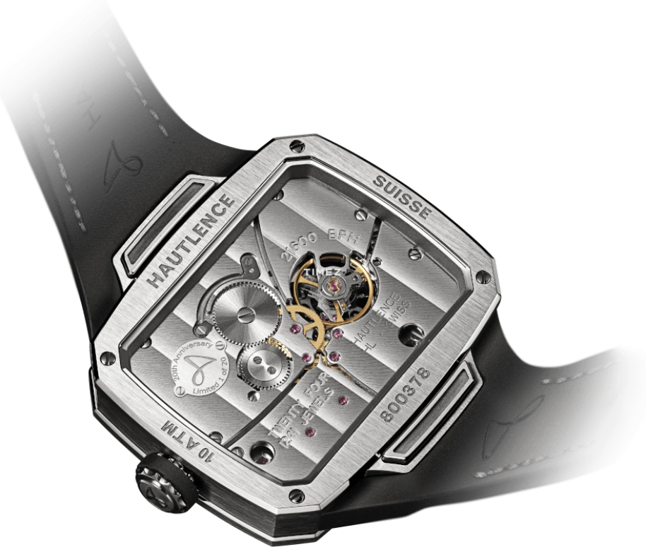 Hautlence,HLXX 37x45mm,37x45mm,Titanium,Skeleton,Grey,Handwound,Jumping Hours,跳分,CA20,CA20-TI00