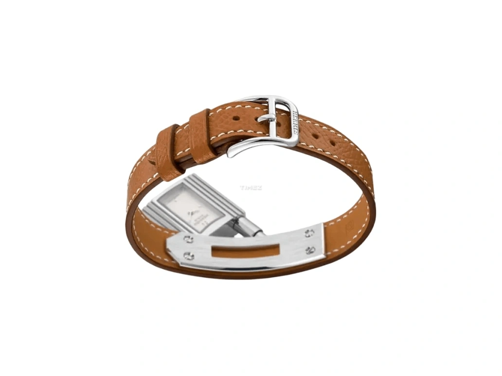 Hermès,Kelly 20x20mm,20x20mm,Stainless Steel,White,Quartz,Sapphire,Crystal Glass,Square,W023728WW00