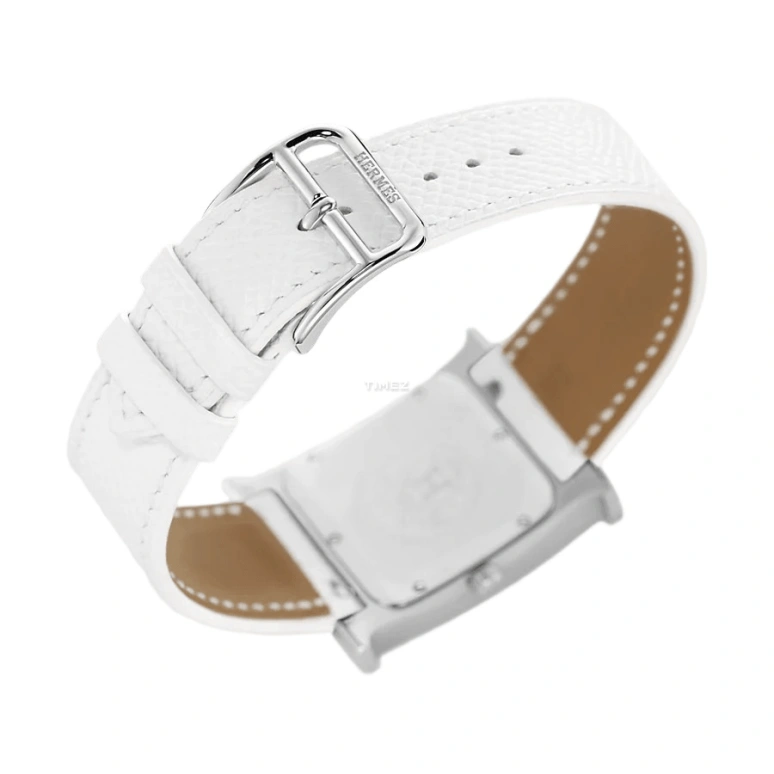 Hermès,Heure H 21x21mm,21x21mm,Stainless Steel,White,Quartz,Sapphire,Crystal Glass,Square,W036700WW00