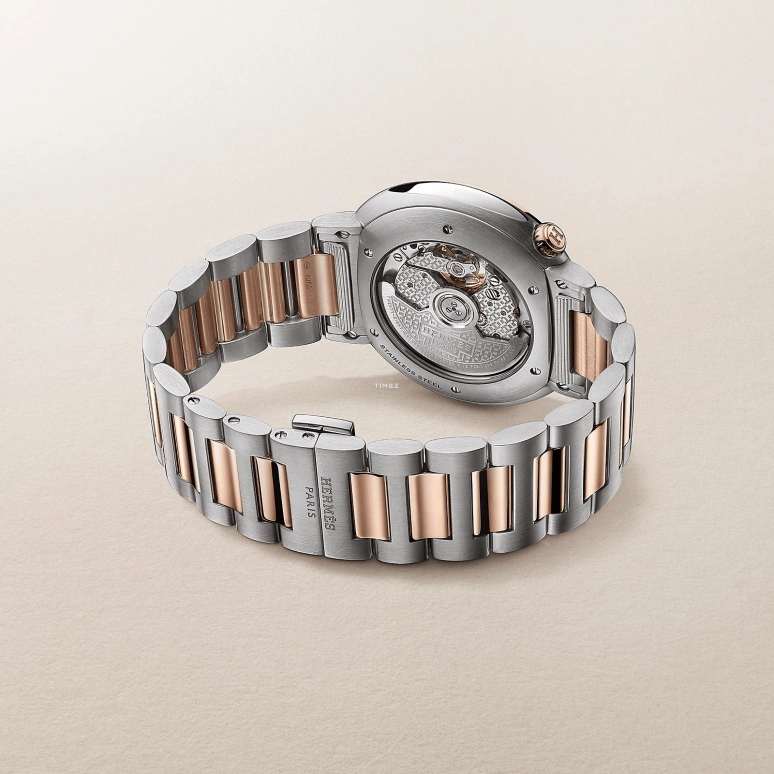 Hermès,Hermès Cut 36mm,36mm,Stainless Steel,Rose Gold,Silver White,Automatic,50hours,In-house Caliber,W403249WW00