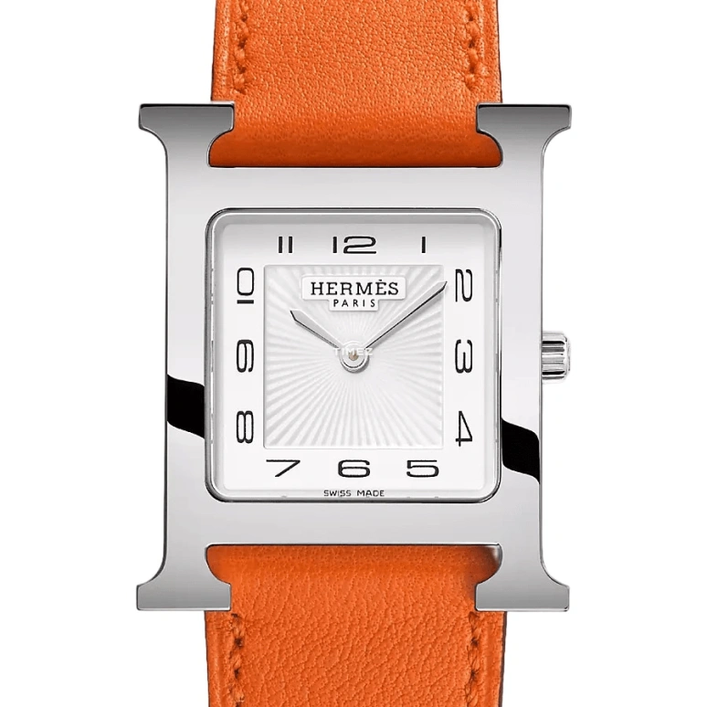 Hermès,Heure H 26x26mm,26x26mm,Stainless Steel,White,Quartz,Sapphire,Crystal Glass,Square,W036794WW00
