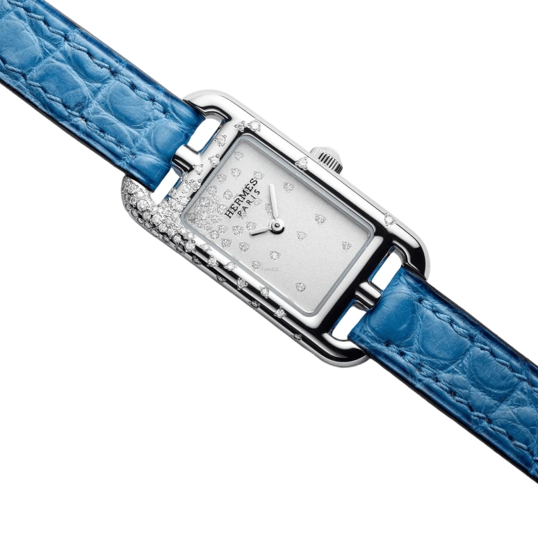 Hermès,Nantucket 17x23mm,17x23mm,Stainless Steel,Silver,Quartz,Sapphire,Crystal Glass,Rectangular,W045242WW00