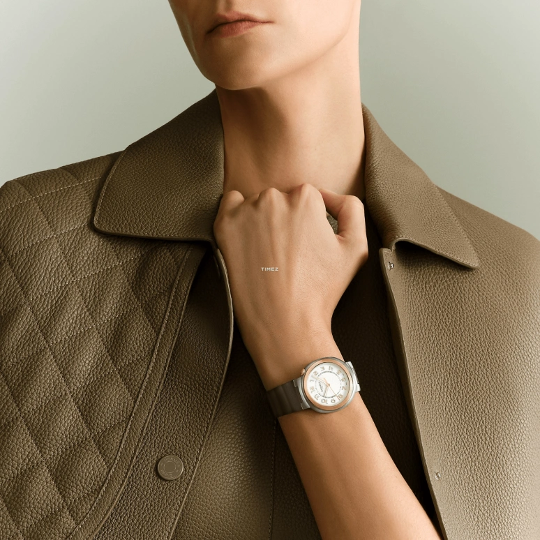 Hermès,Hermès Cut 36mm,36mm,Stainless Steel,Rose Gold,Silver White,Automatic,50hours,In-house Caliber,W404942WW00