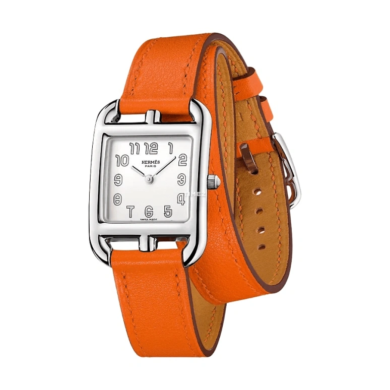 Hermès,Cape Cod 23x23mm,23x23mm,Stainless Steel,White,Quartz,Sapphire,Crystal Glass,Square,W040243WW00