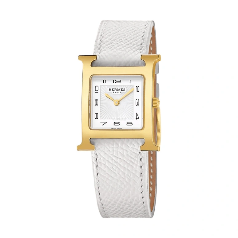 Hermès,Heure H 26x26mm,26x26mm,Stainless Steel,White,Quartz,Sapphire,Crystal Glass,Square,W036781WW00