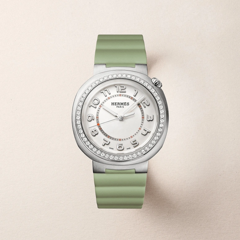 Hermès,Hermès Cut 36mm,36mm,Stainless Steel,Silver White,Automatic,50hours,In-house Caliber,W404950WW00