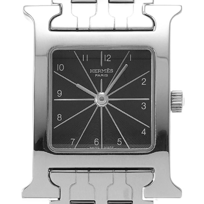 Hermès,H Hour 30x21mm,30x21mm,Stainless Steel,Black,Quartz,Sapphire,Crystal Glass,Square,HH1,HH1.210.361/4804