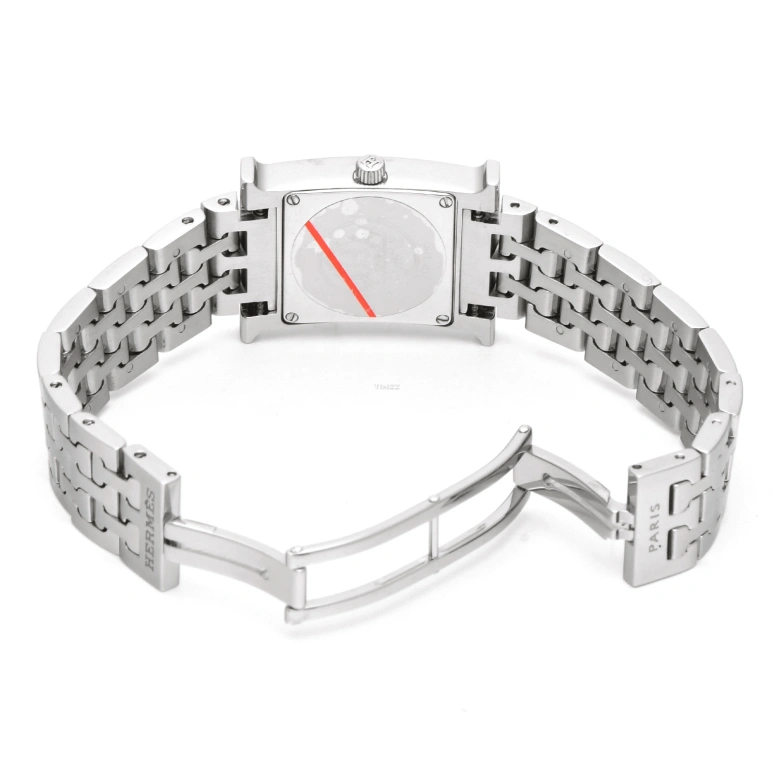 Hermès,H Hour 30x21mm,30x21mm,Stainless Steel,Pink,Quartz,Sapphire,Crystal Glass,Square,HH1,HH1.210.285/4804