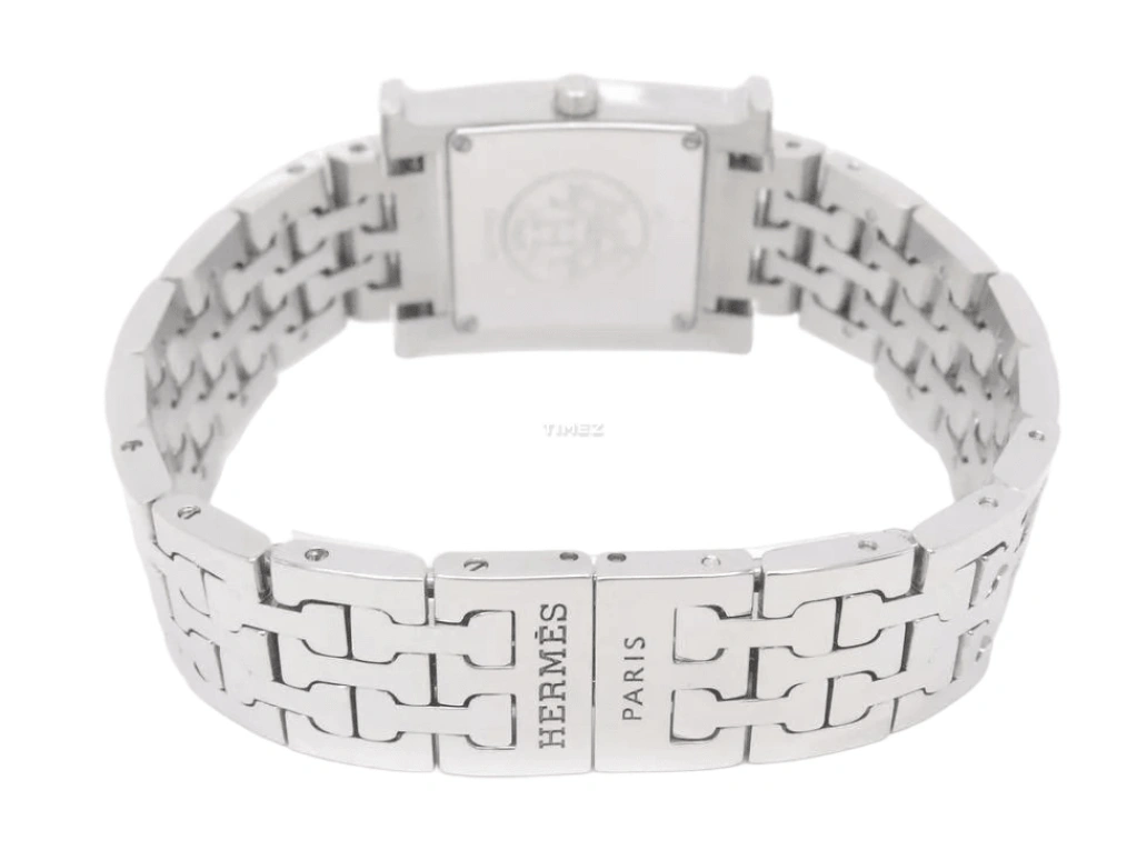 Hermès,H Hour 30x21mm,30x21mm,Stainless Steel,White,Quartz,Sapphire,Crystal Glass,Square,HH1,HH1.210.283/4804